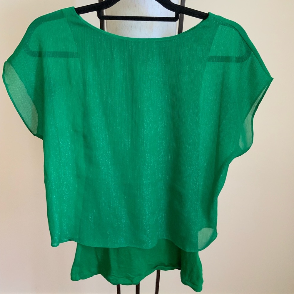 Express Metallic Sparkle Top
